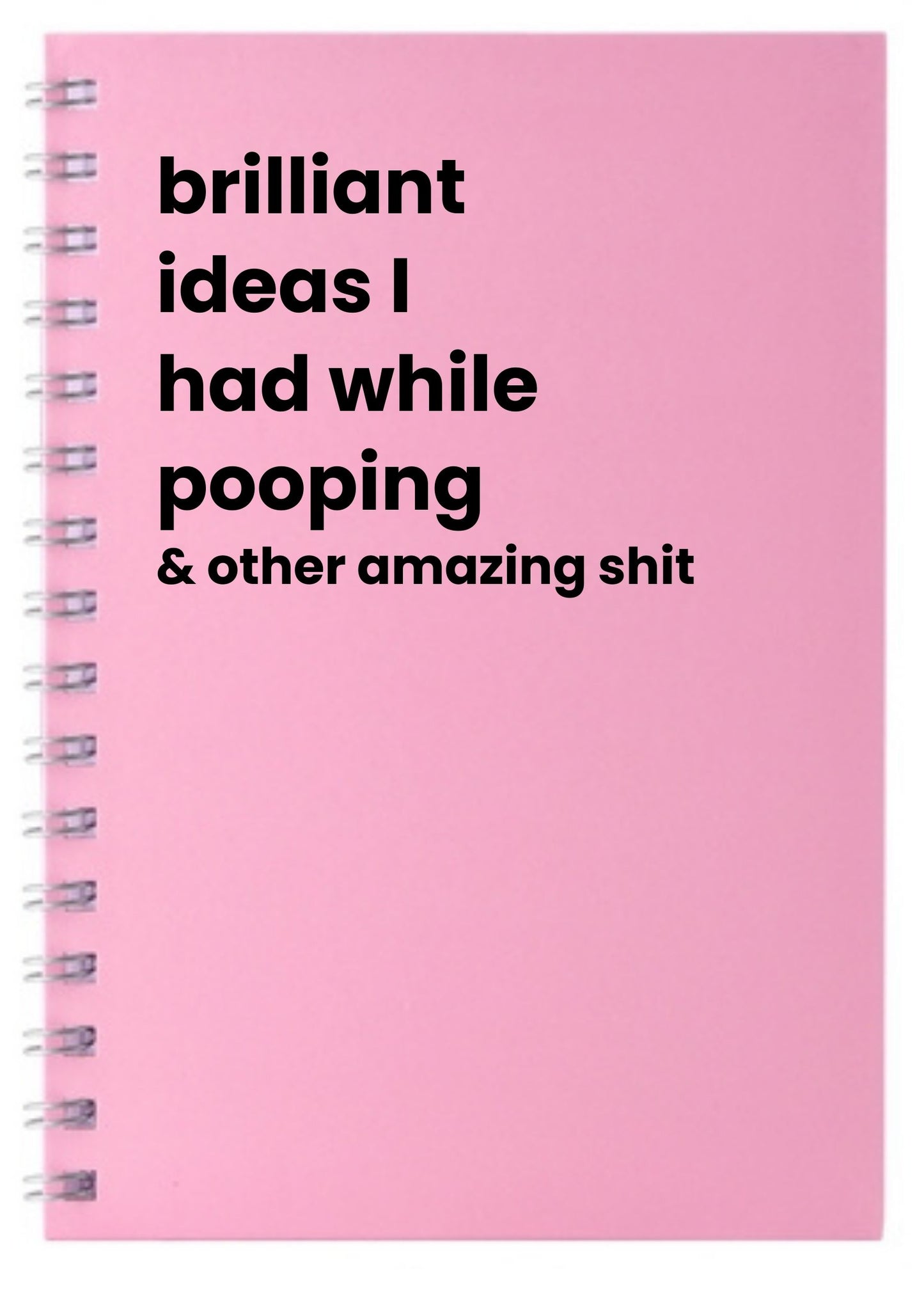 brilliant ideas I had while pooping A5 Notebook