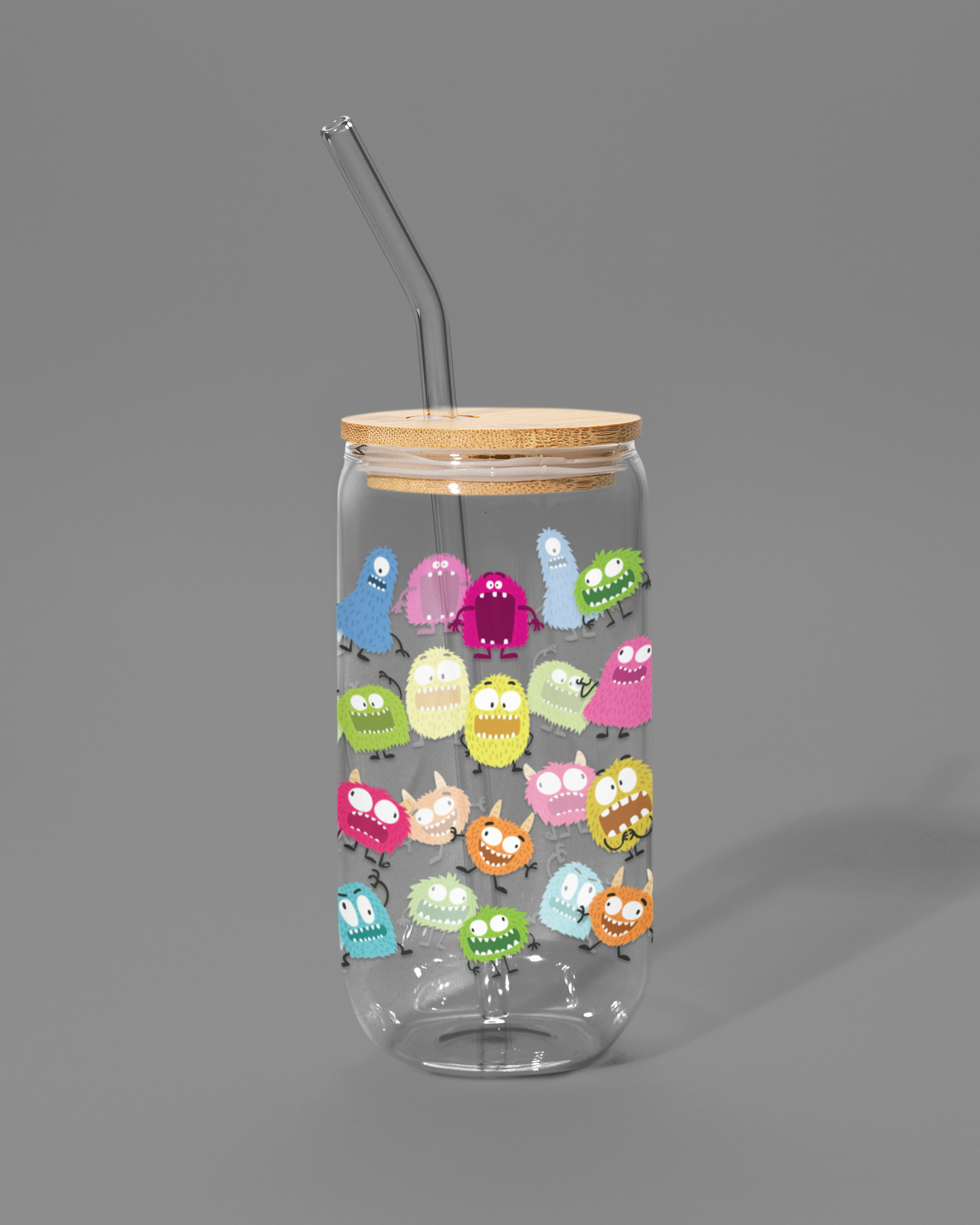 Cute Monsters | Libbey-style Glass Can