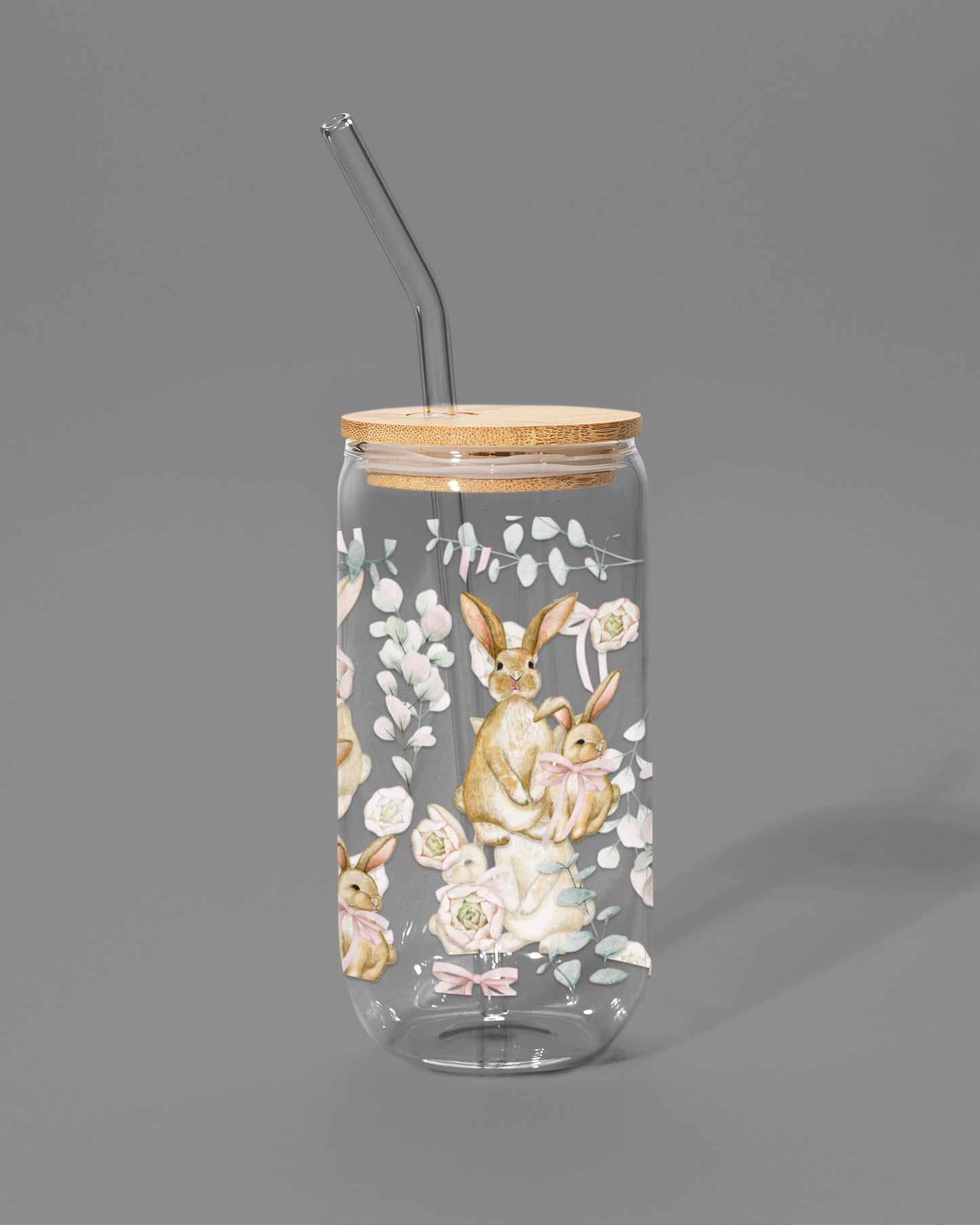 Easter Bunnies | Libbey-style Glass Can