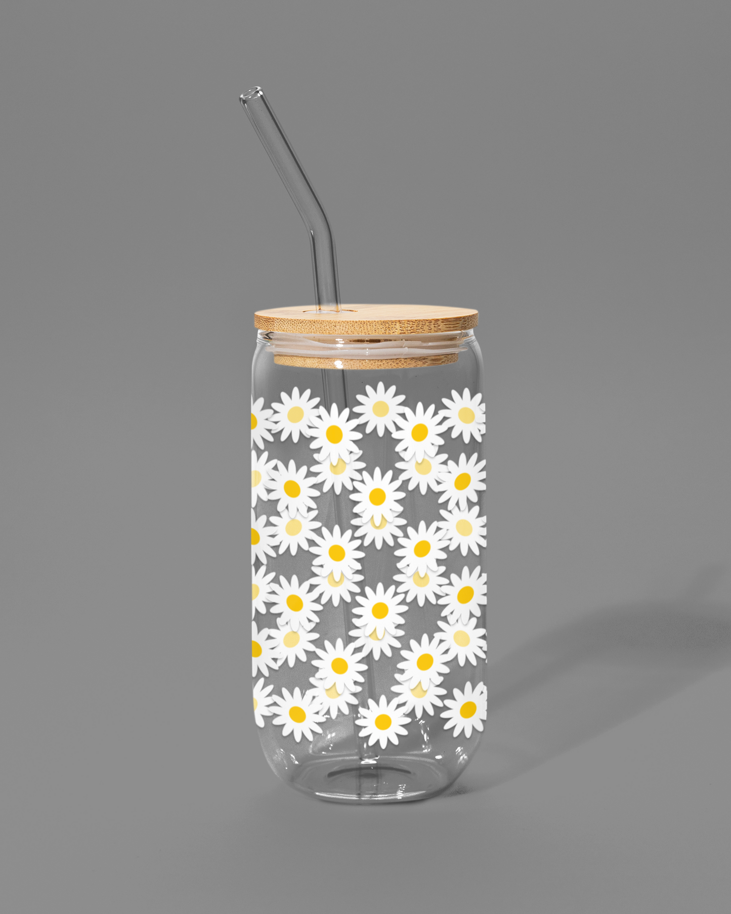 Small Daisies | Libbey-style Glass Can