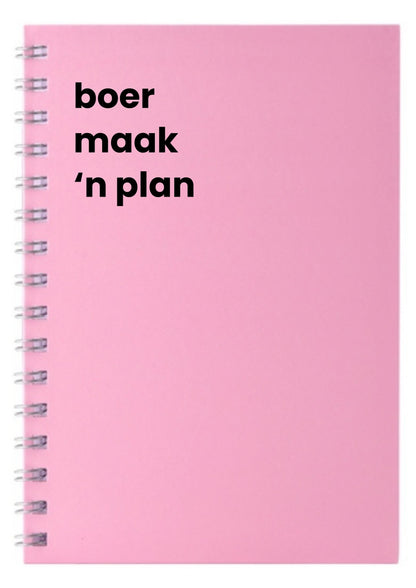 boer maak 'n plan A5 Notebook