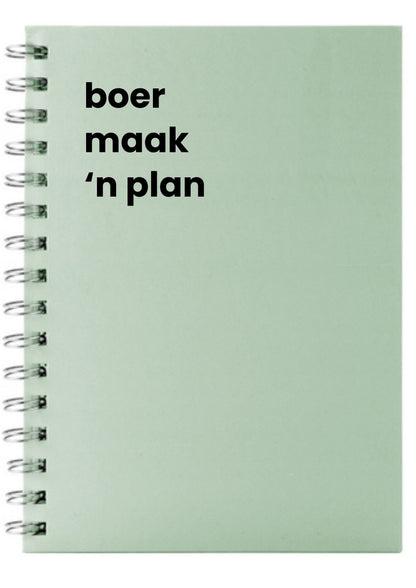 boer maak 'n plan A5 Notebook