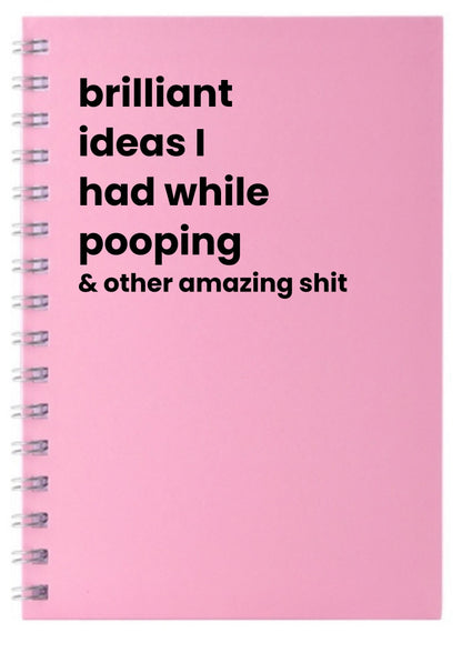 brilliant ideas I had while pooping A5 Notebook