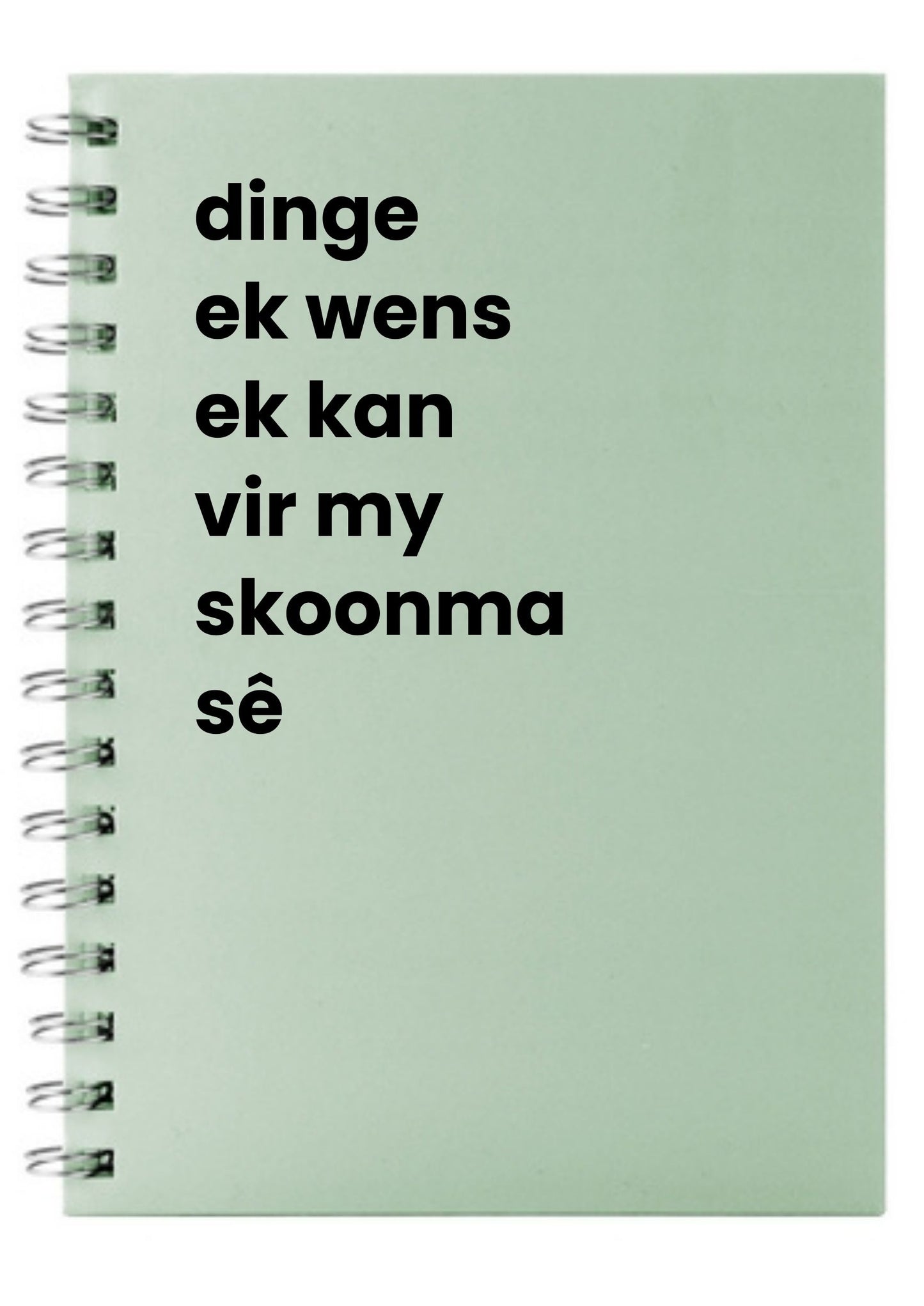 dinge ek wens ek kan vir my skoonma sê A5 Notebook