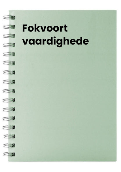 fokvoort vaardighede A5 Notebook