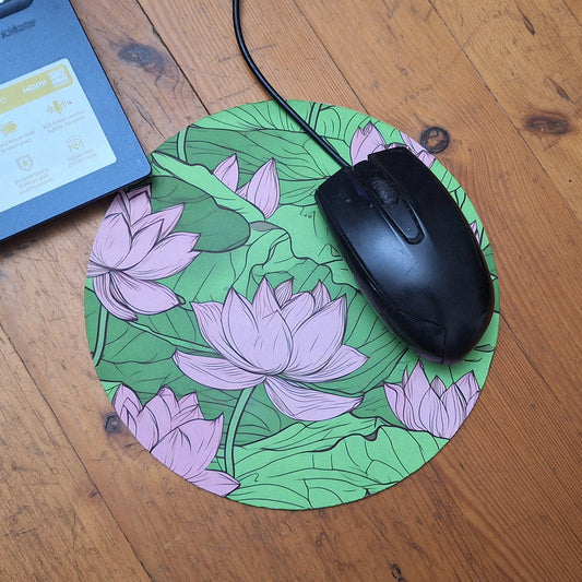 Lotus Round Mousepad
