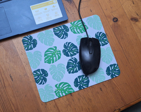 Monstera Leaves Mousepad