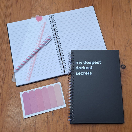 my deepest darkest secrets A5 Notebook