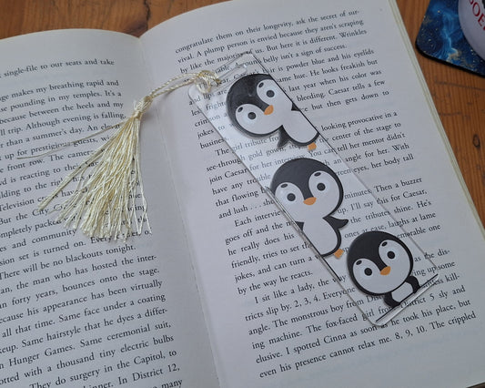 Peeking Penguins | Acrylic Bookmark