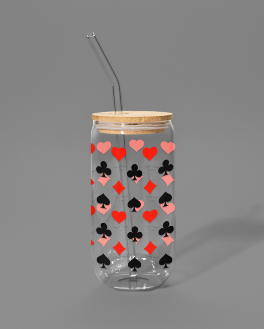 Playing Card Suits | Libbey-style Glass Can
