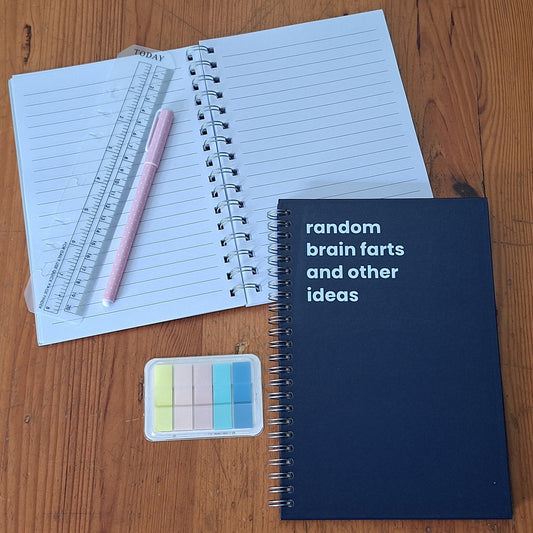 random brain farts and other ideas A5 Notebook