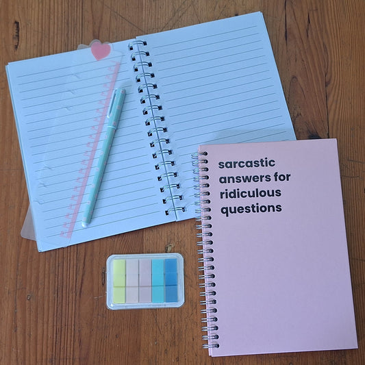 sarcastic answers for ridiculous questions A5 Notebook