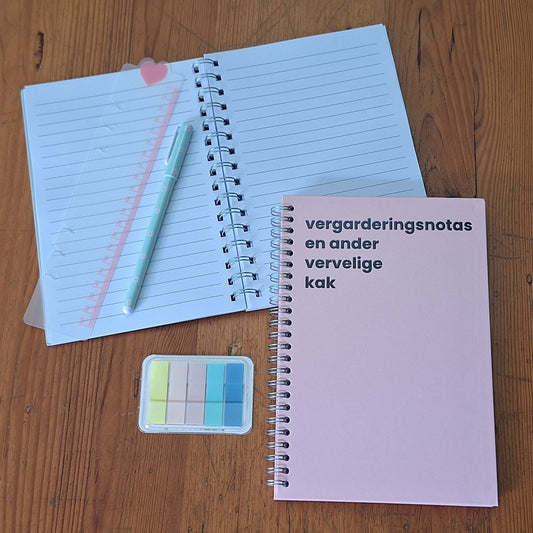 vergarderingsnotas en ander vervelige kak A5 Notebook